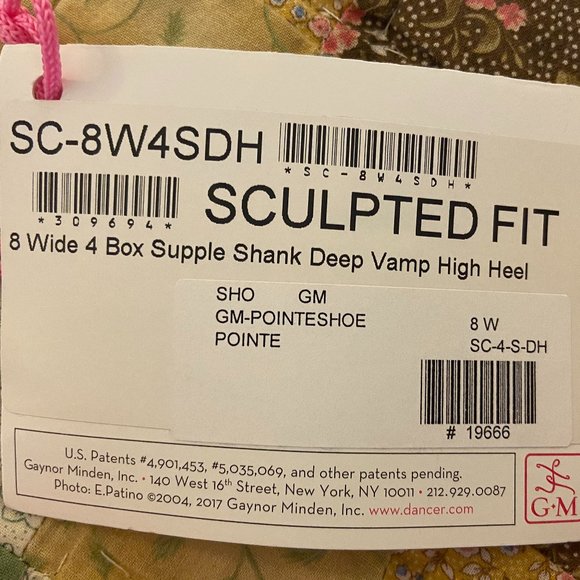 NEW w tags Gaynor Minden Pointe Shoes - 8W4SDH - S - Picture 6 of 6